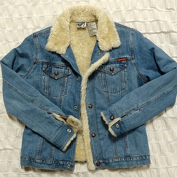Roxy Jackets & Blazers - Denim jacket with faux shearling lining